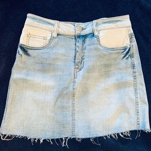 Mini denim skirt